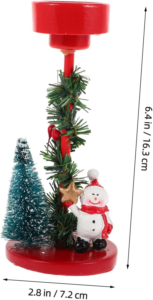 Snowman Holiday Candlestick Holder Decorations