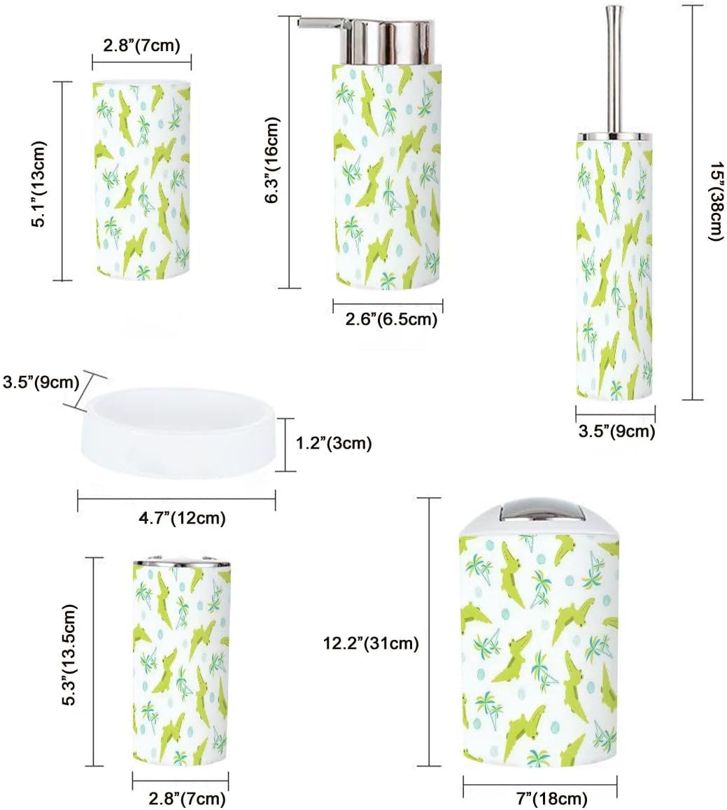 JBNJANKDAV6-Piece Bathroom Accessories Set with Cartoon Design