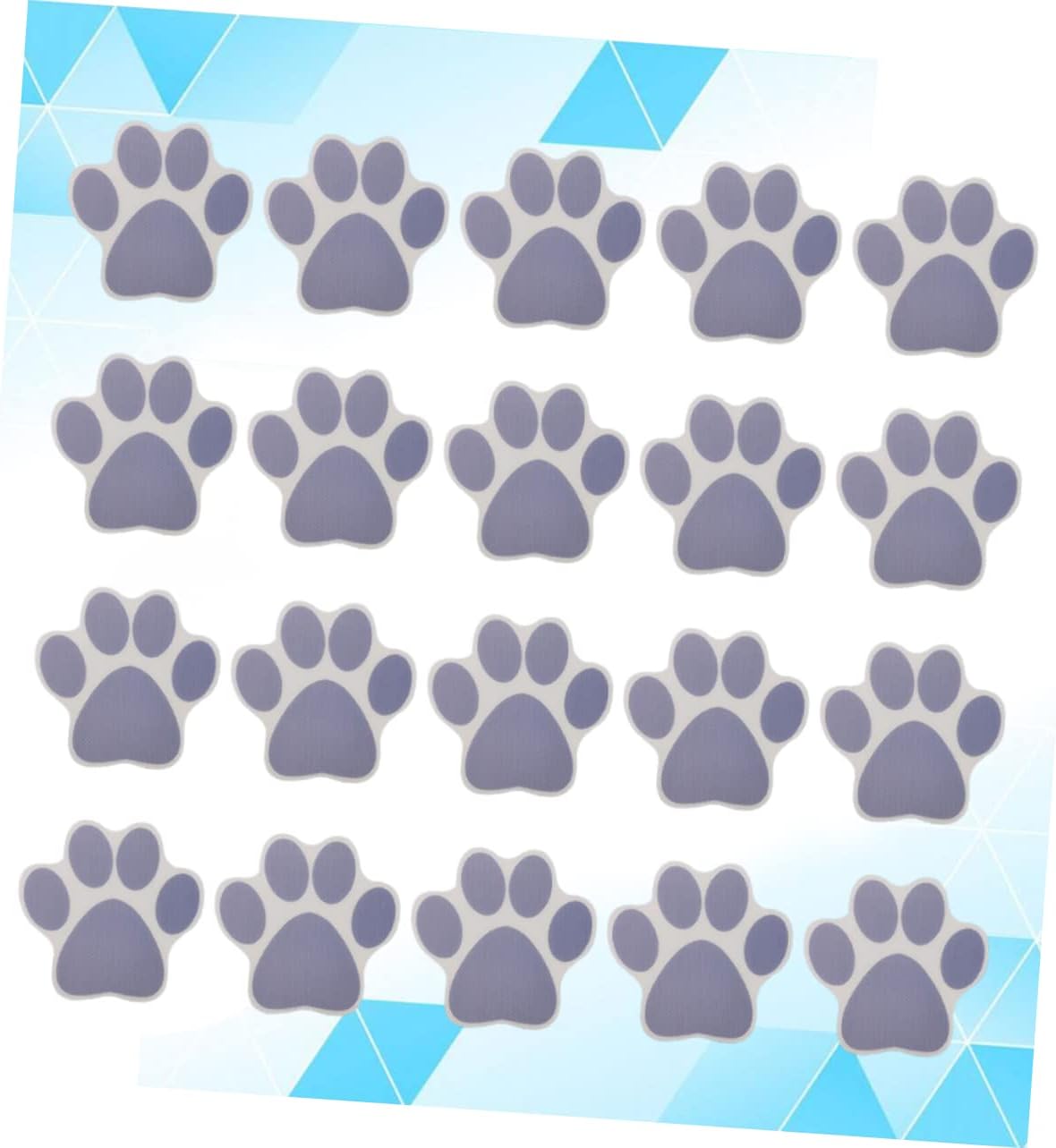 ABOOFAN 20PCS Cartoon Dog Footprint Stickers for Bathtub