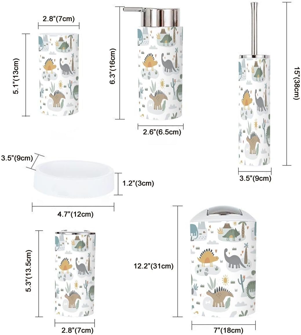 Bathroom Accessories Set 6 Pcs Durable Elegant Design