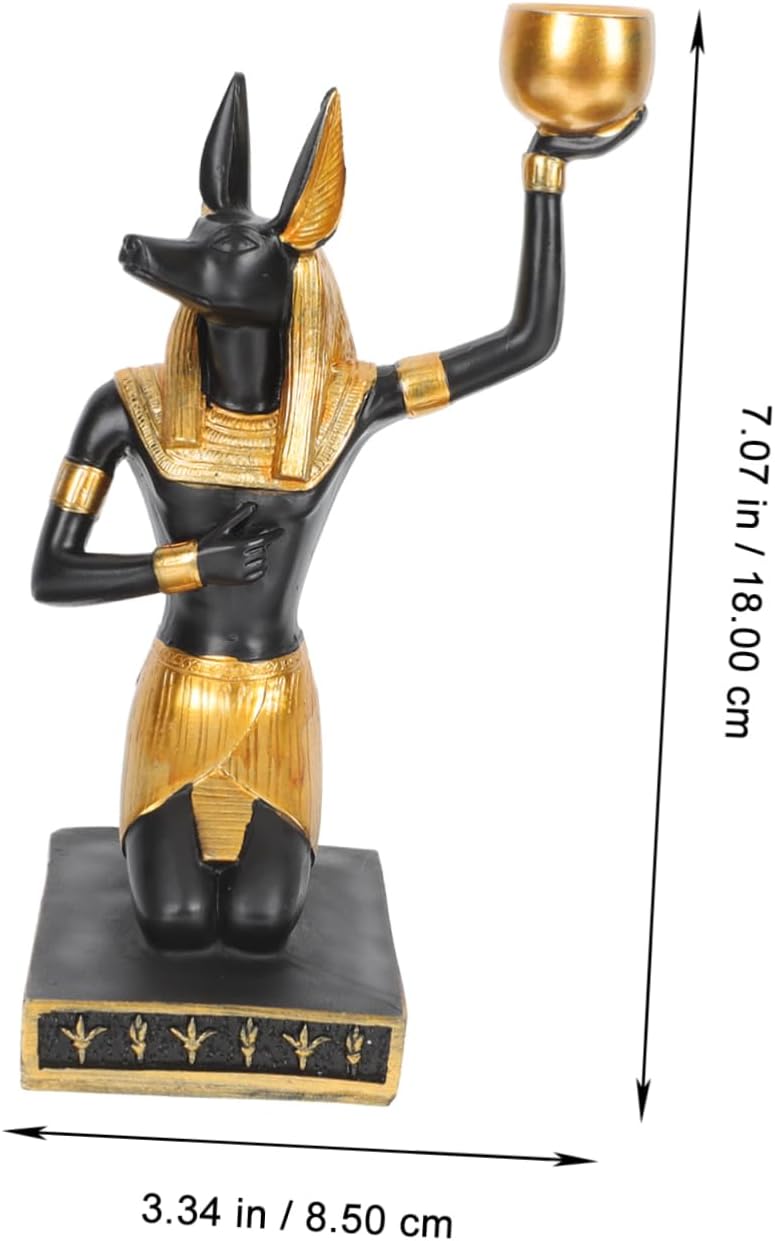 Anubis Resin Candle HolderTaper Candle Display