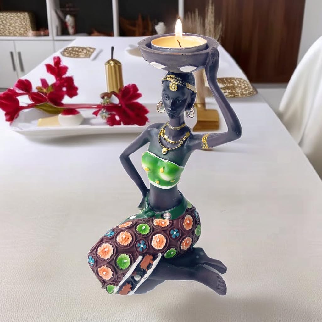 Radiant Candlestick Holder - African Black and White Design