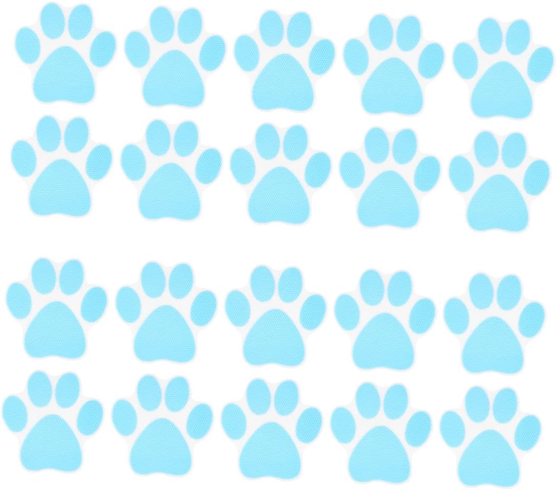 Mobestech 20-Piece Cartoon Dog Footprint Slip Sticker Set for Bathtub Safety