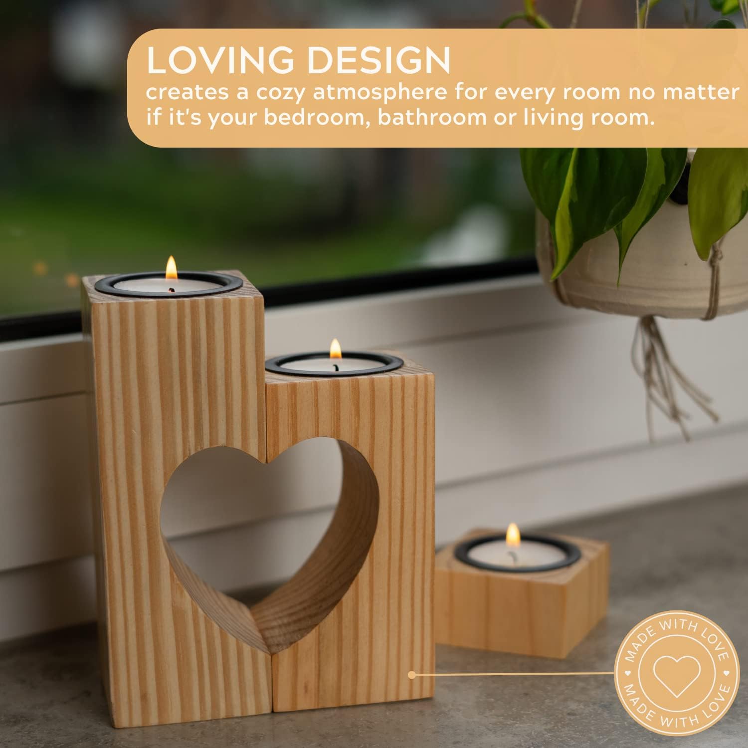TBFM Heart Candle Holder Set