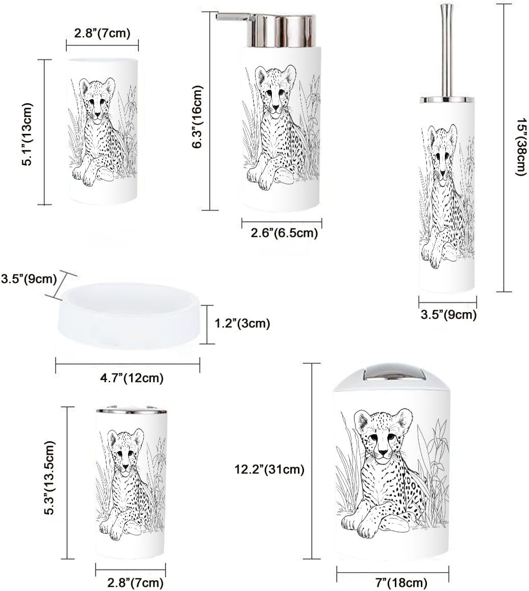 Durable 6-Piece Bathroom Set for Kids