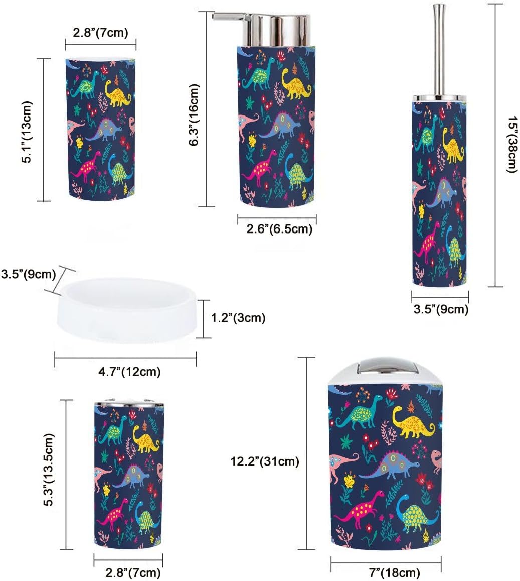 Bathroom Accessories Set Dinosaur Rocks Kids Style