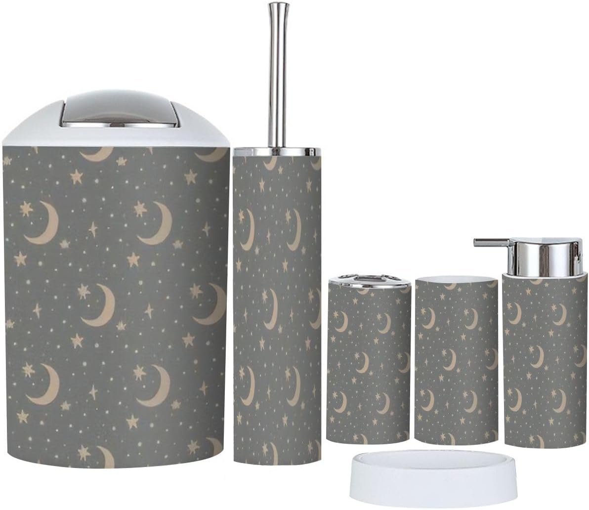 Stylish 6-Piece bathroom set Scandinavian Bohemian style for kids
