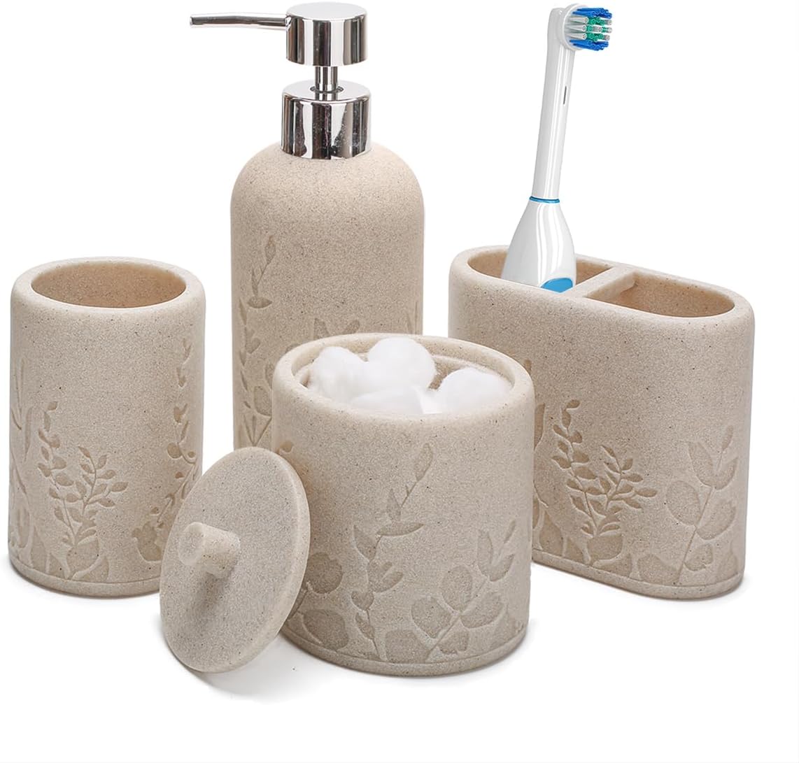 Sturdy Resin Bathroom Set 4PCS