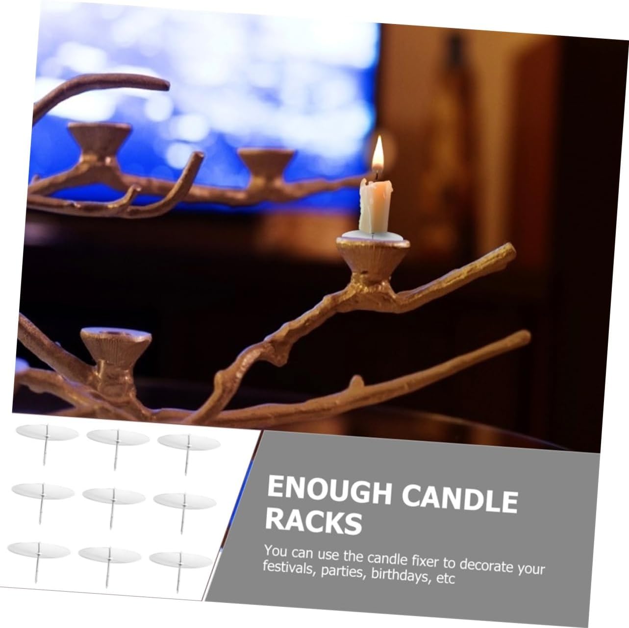 20-Piece Metal Candle Holders for Festive Decorations