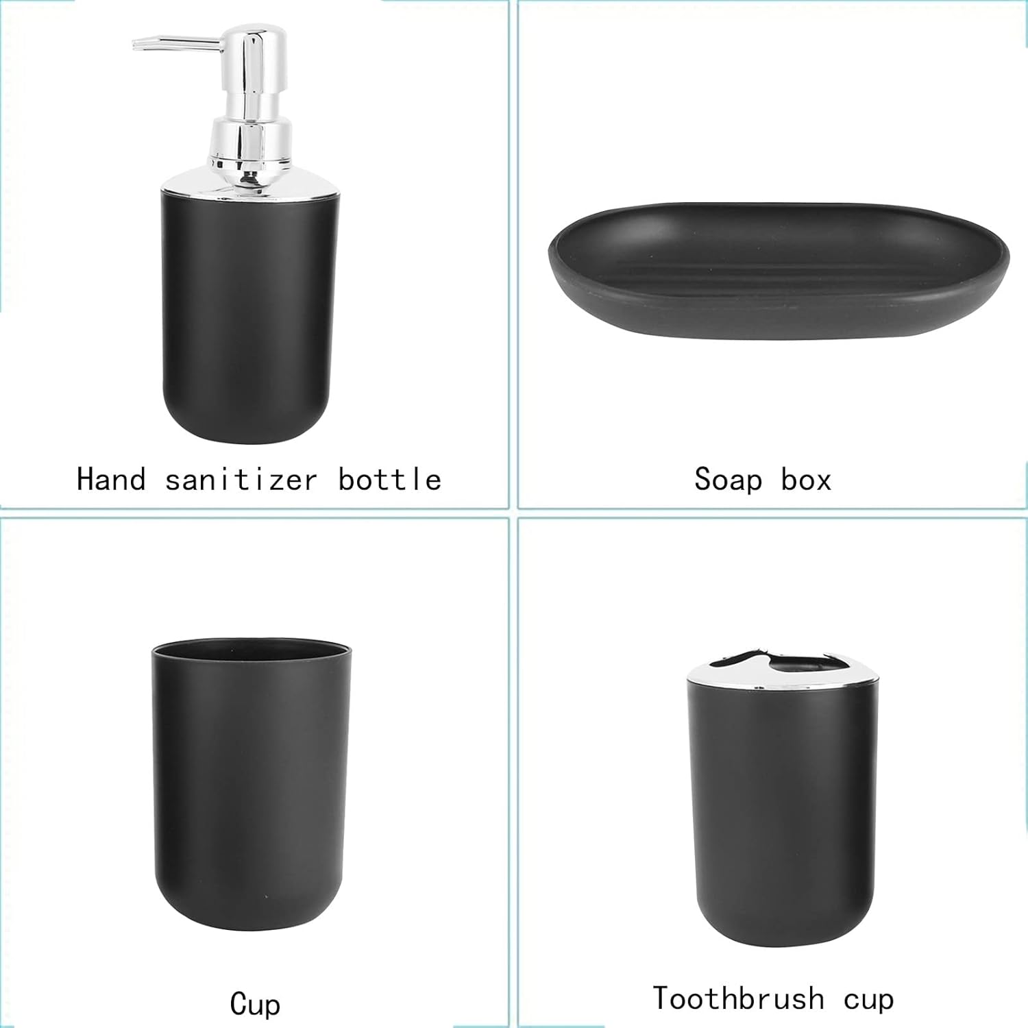 Complete 4-Piece Bathroom Accessory Set