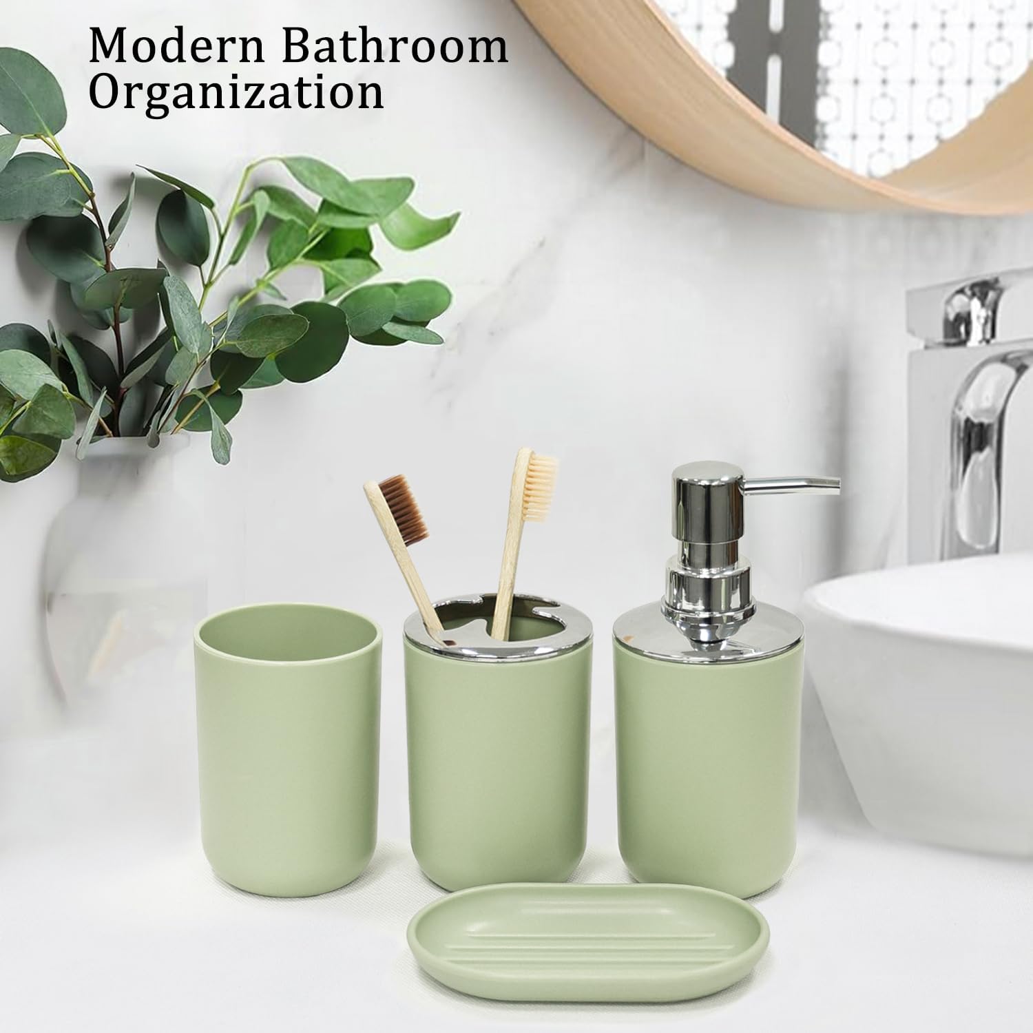 Elegant 6-Piece Bathroom Set with Durable plasticEnumerable