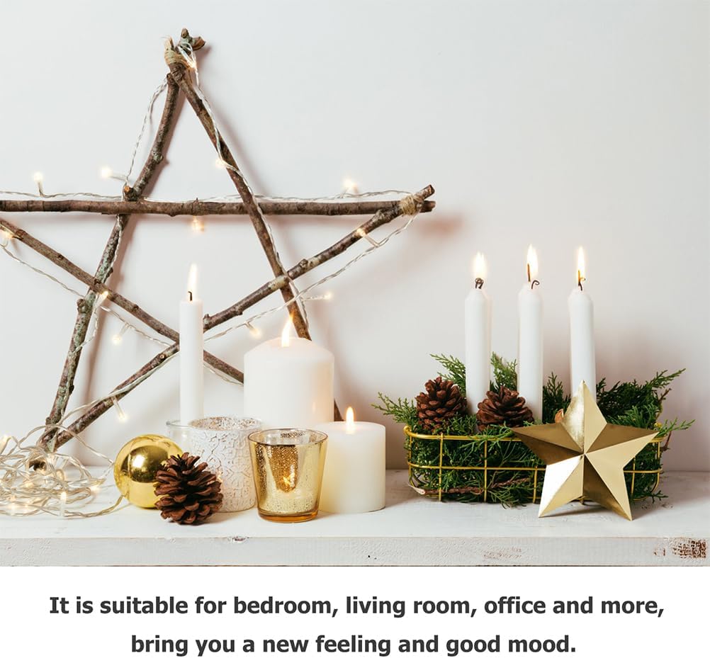 IMIKEYA Star-Shaped Candleholder Set Christmas-Themed Clear Plastic