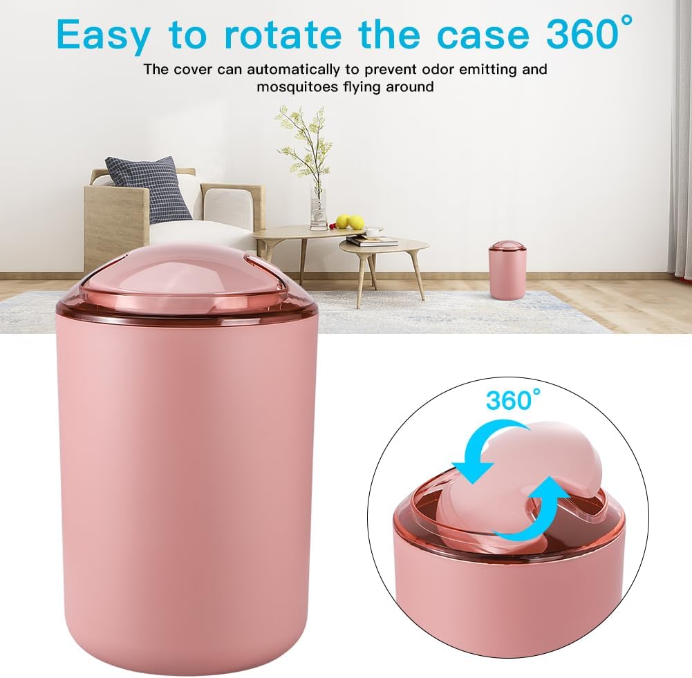 OTOSTAR Pink Bathroom Accessory Set - 8-Piece Essential Collection