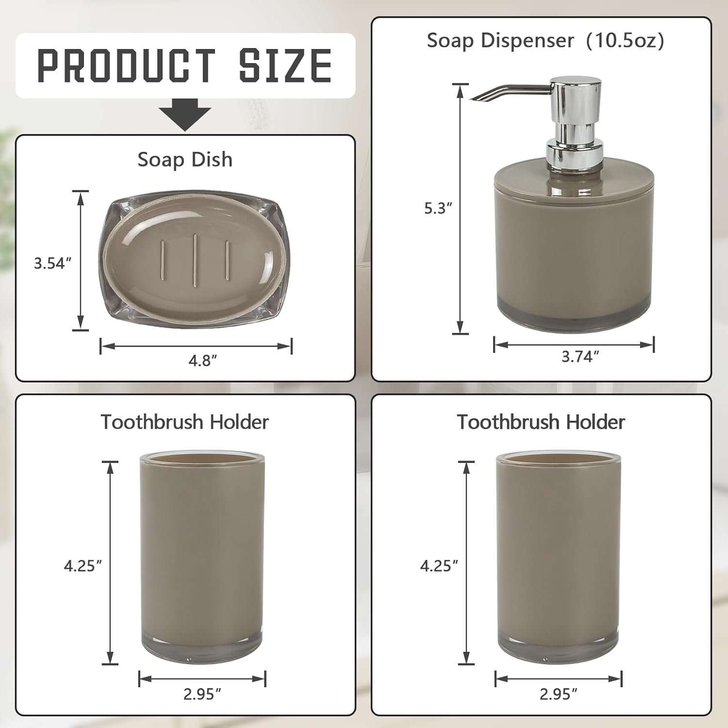 Transform Your Bathroom with 4-Piece Set
