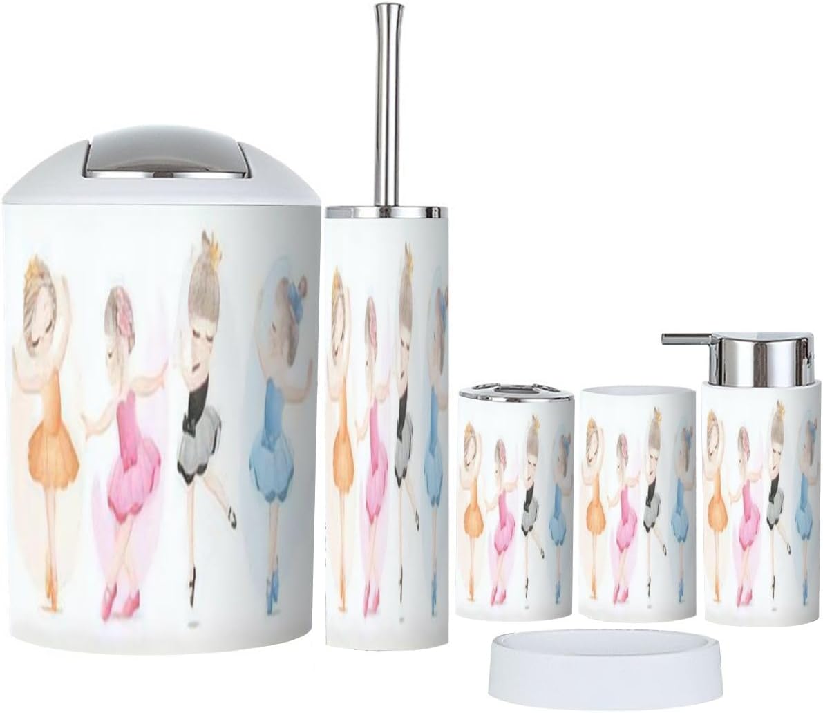 Cute Ballerina Bathroom Set