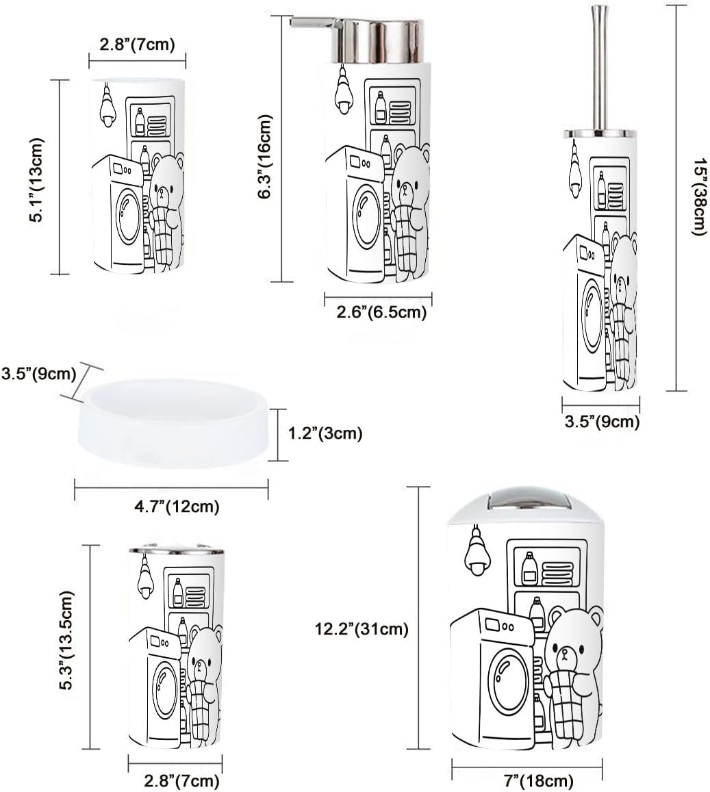 Little Bear 6-Piece Bathroom Set for Kids