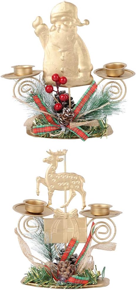 Elegant Christmas Candle Holder Set