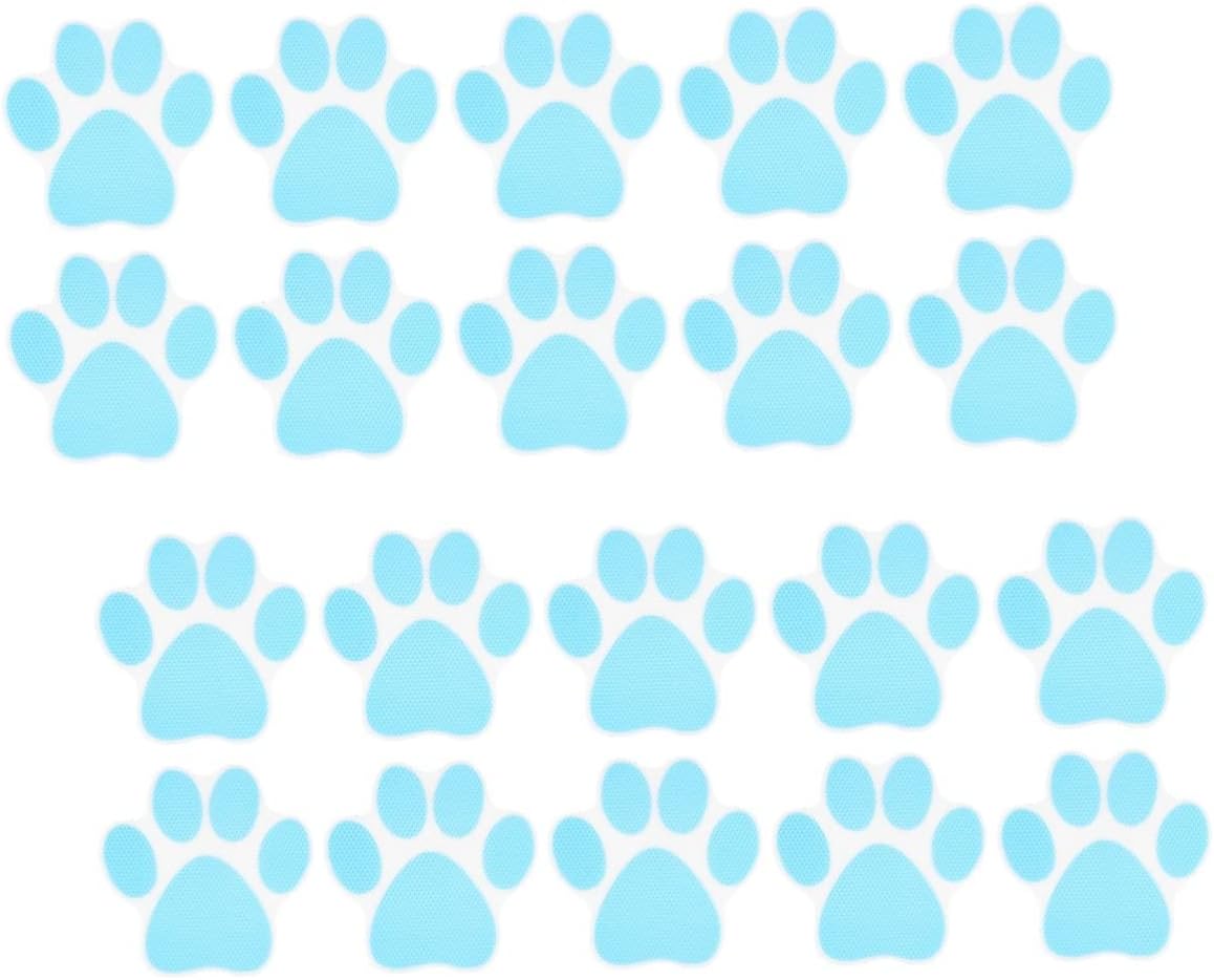 20-Piece Cartoon Dog Footprint Slip Resistant Stickers for Bathtubs