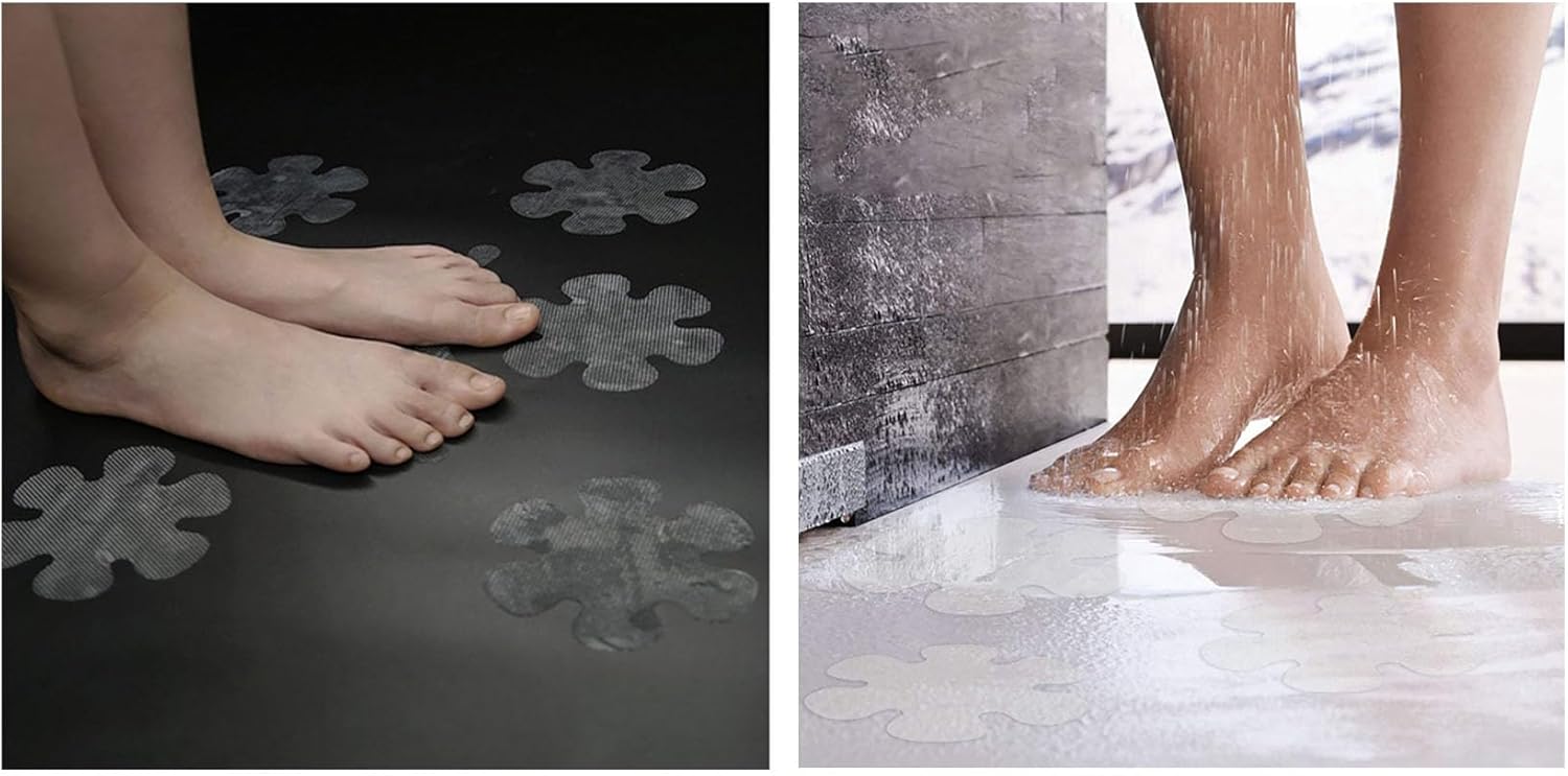Anti-Slip Shower Stickers Blue for Safe Kids Bath