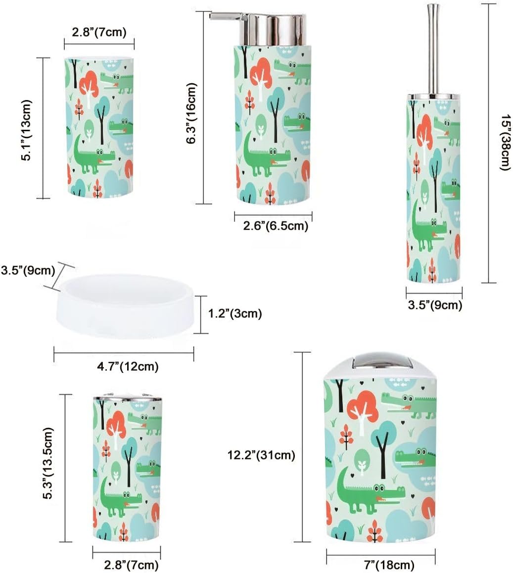 JBNJANKDAV Seamless 6-Piece Bathroom Accessories Set