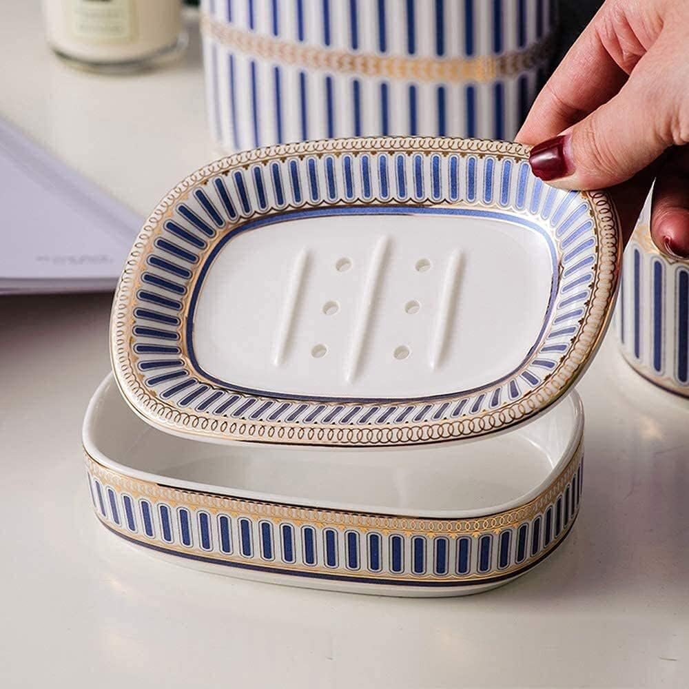 OXOAMP Porcelain Soap Dispenser Set for Bathroom