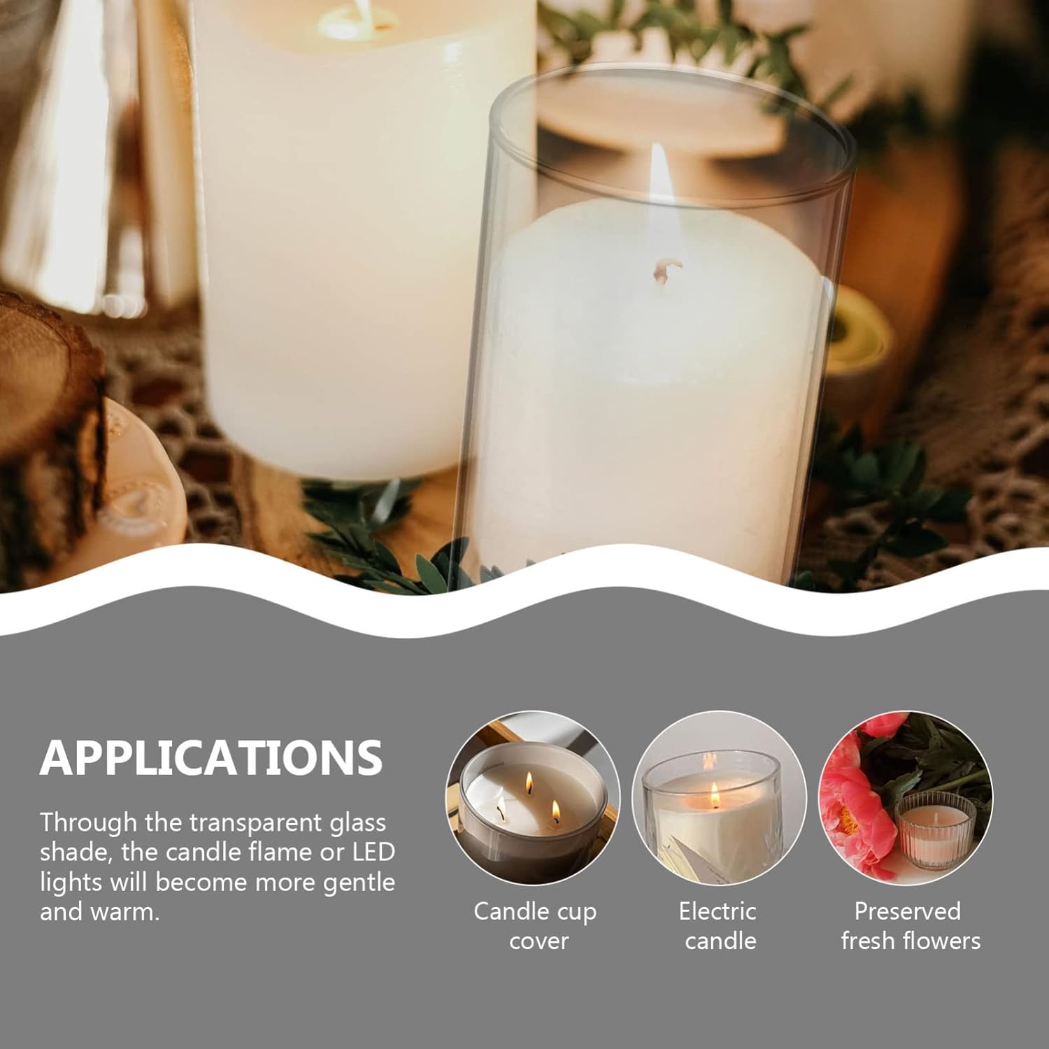EXCEART 4-Piece Candle Shade Lamp Shade
