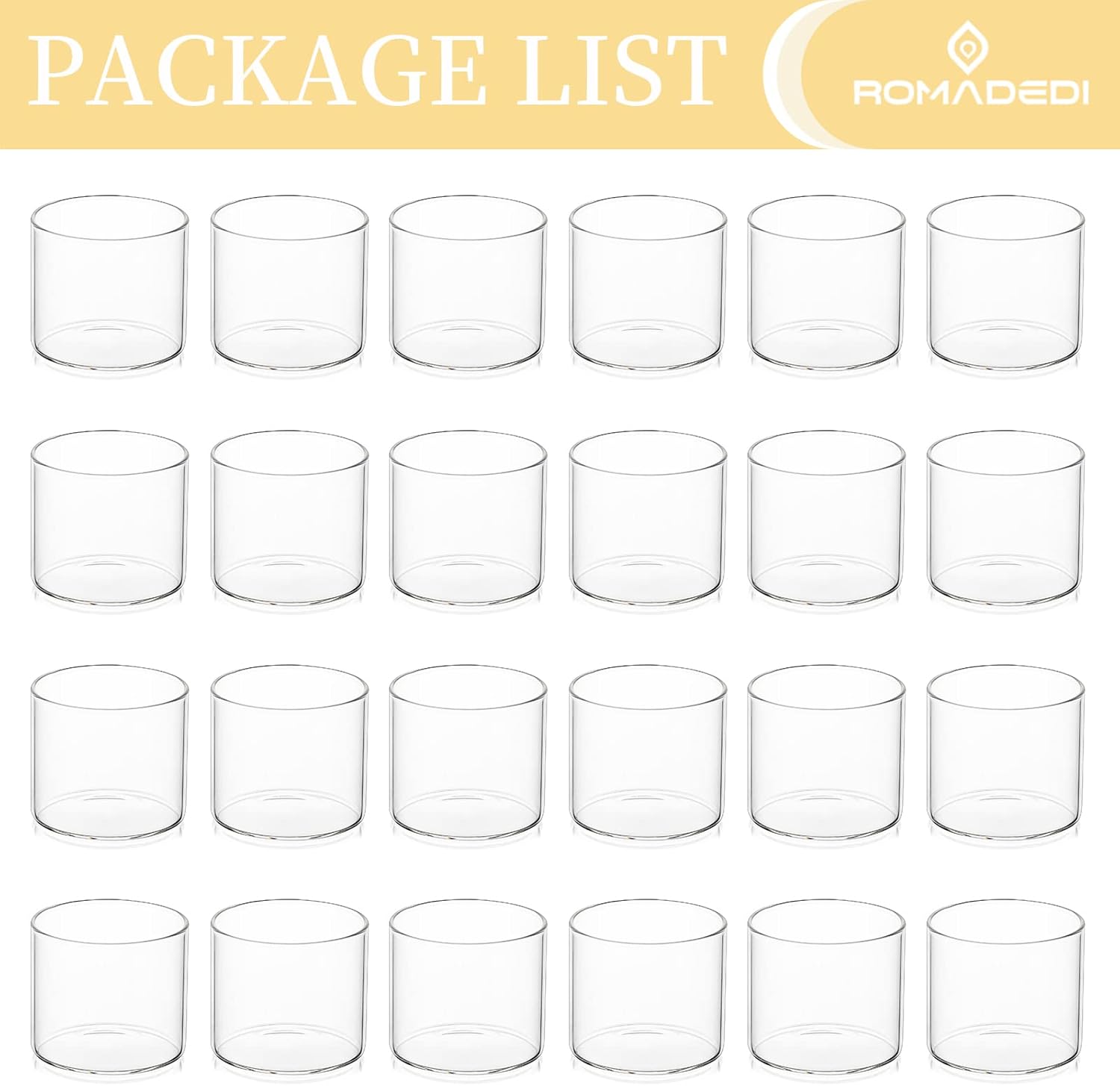 Votive Candle Holder Set Premium Glass Votive Candleolders 20pcs Set