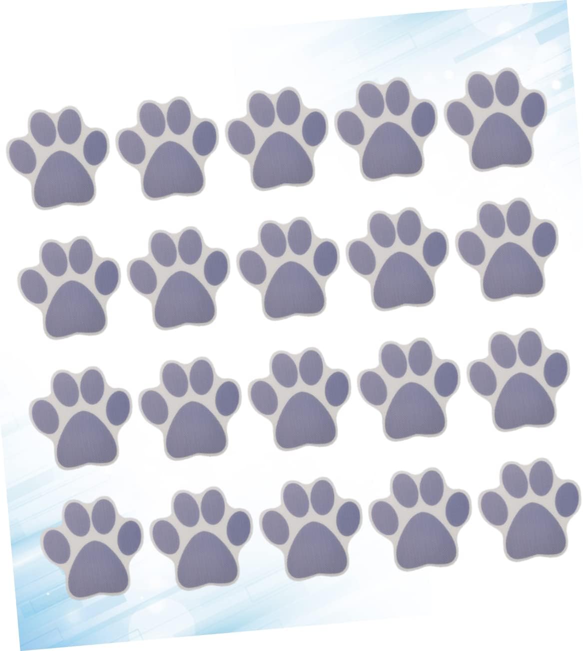 ABOOFAN 20PCS Cartoon Dog Footprint Stickers for Bathtub