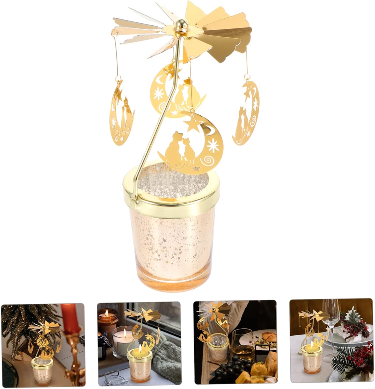 Elegant rotating candle holder for parties
