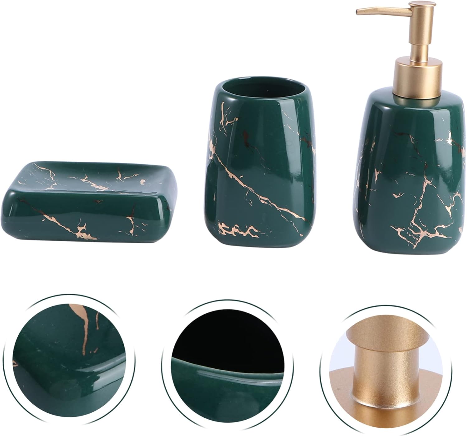 PrettyZoom Elegant Marble Bathroom Set 3pc