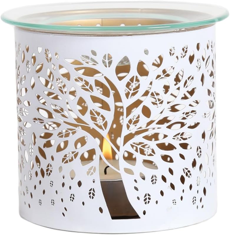 Woodbridge Tree of Life White Tea Light Oil Burner Candle Holder