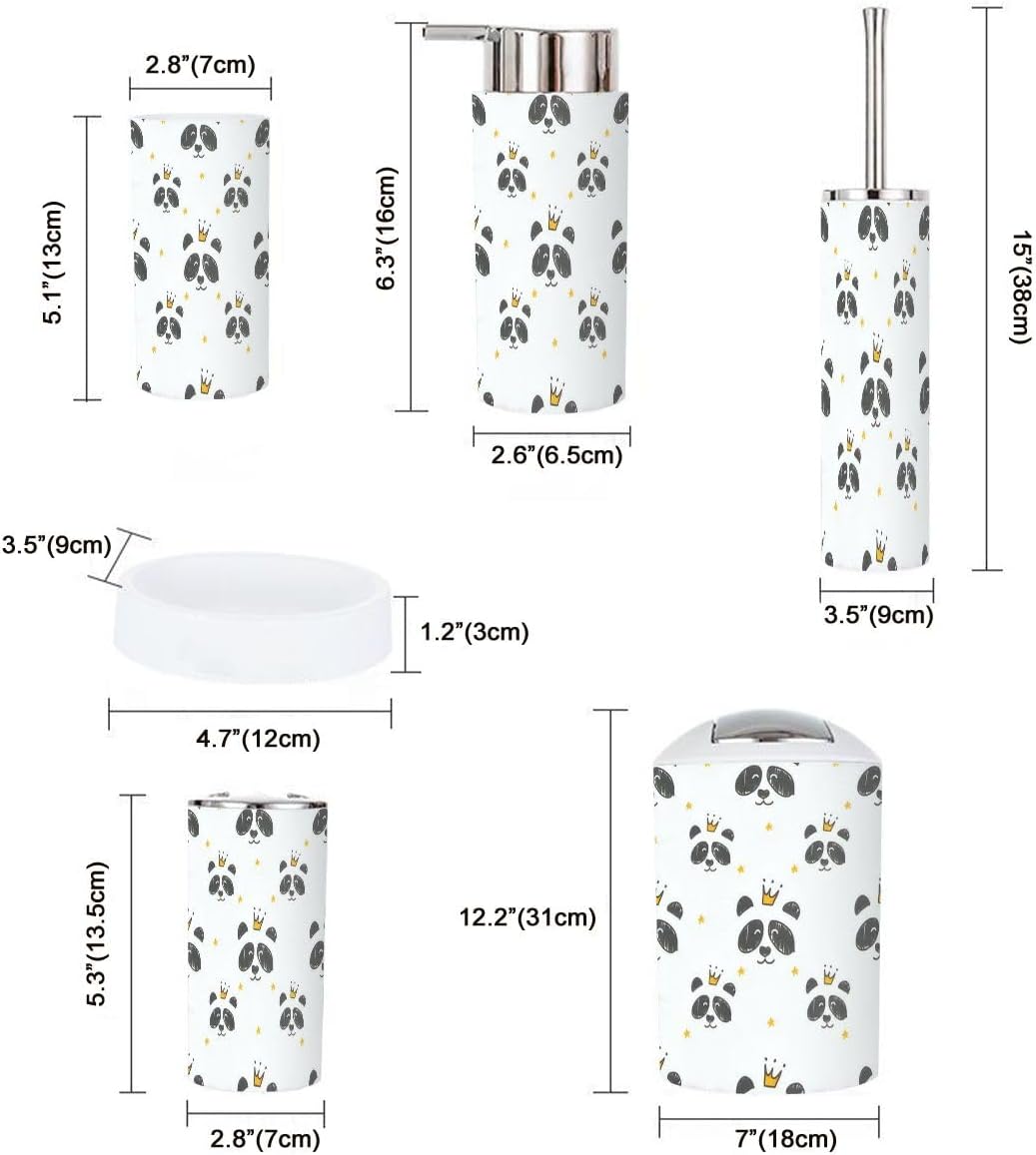 Cartoon Characters 6-Piece Bathroom Accessories Set