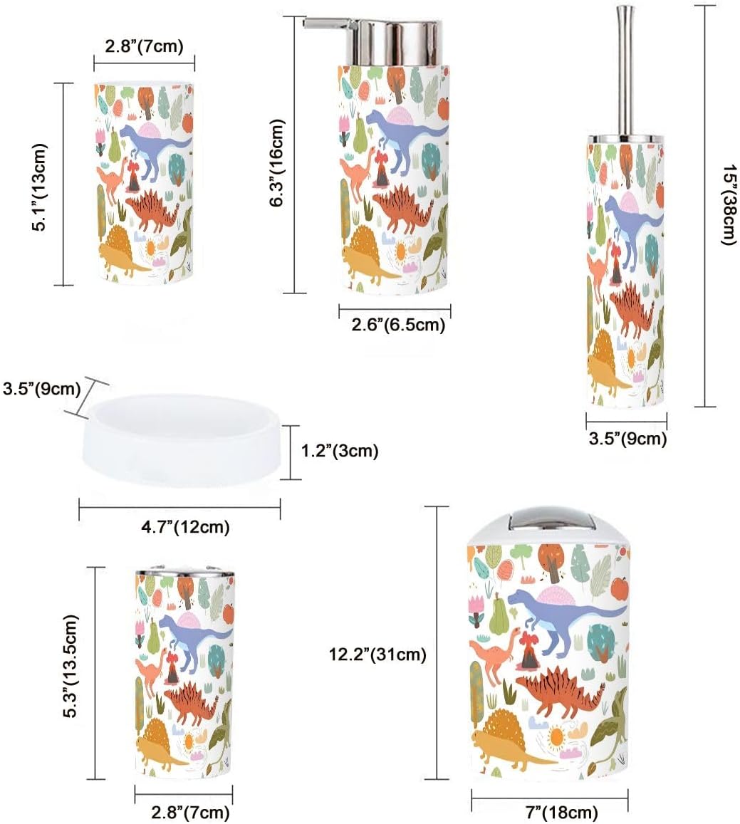 Boho Bathroom Accessory Set 6 Piece