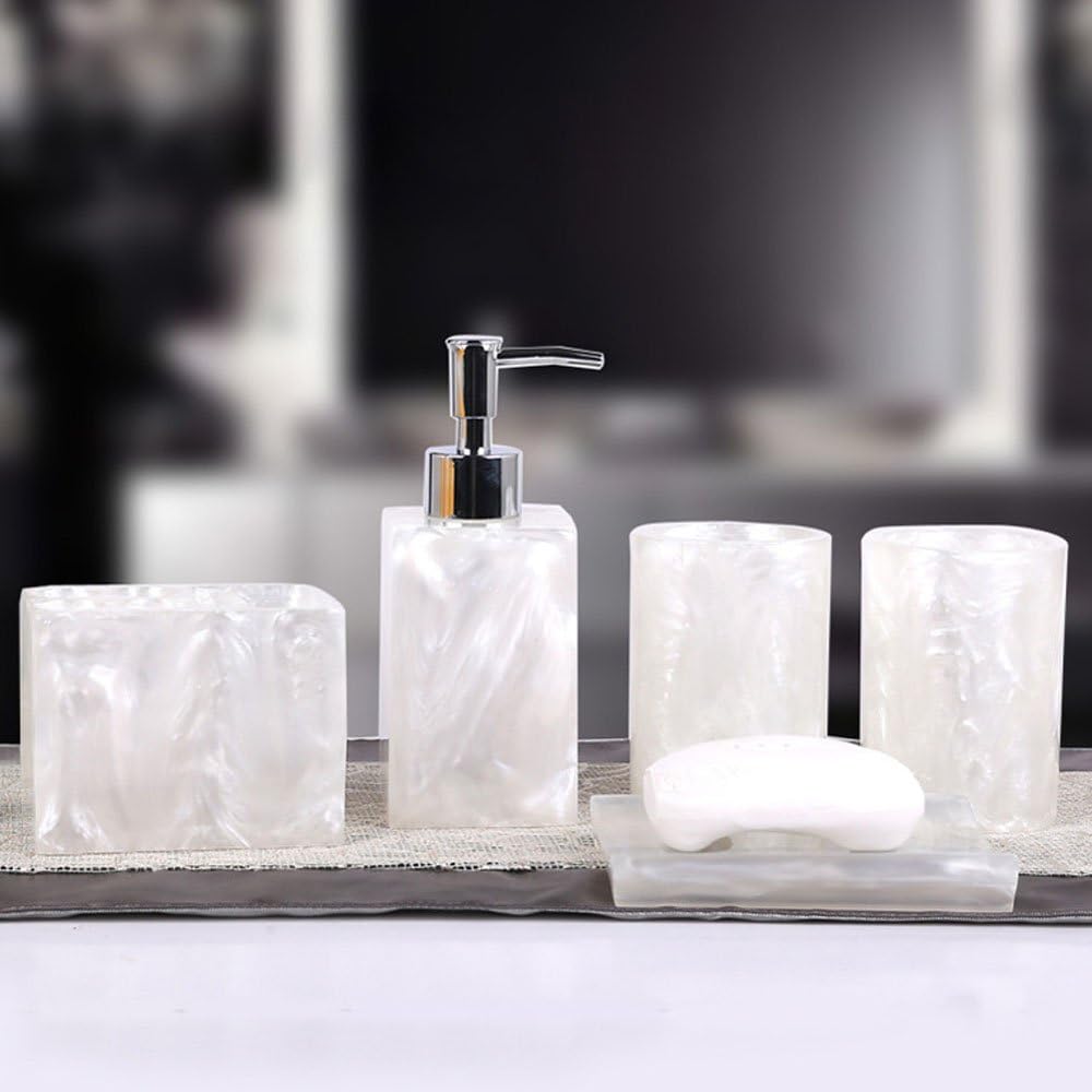 5-Piece Resin Bathroom Accessory Set