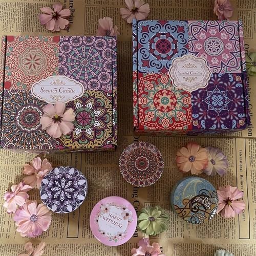 Elegant Jar Candles Set Scented Reusable Long-Burning