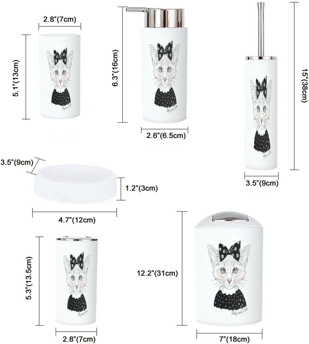 Cute Durable Bathroom Accessories Set for Home Kitchen