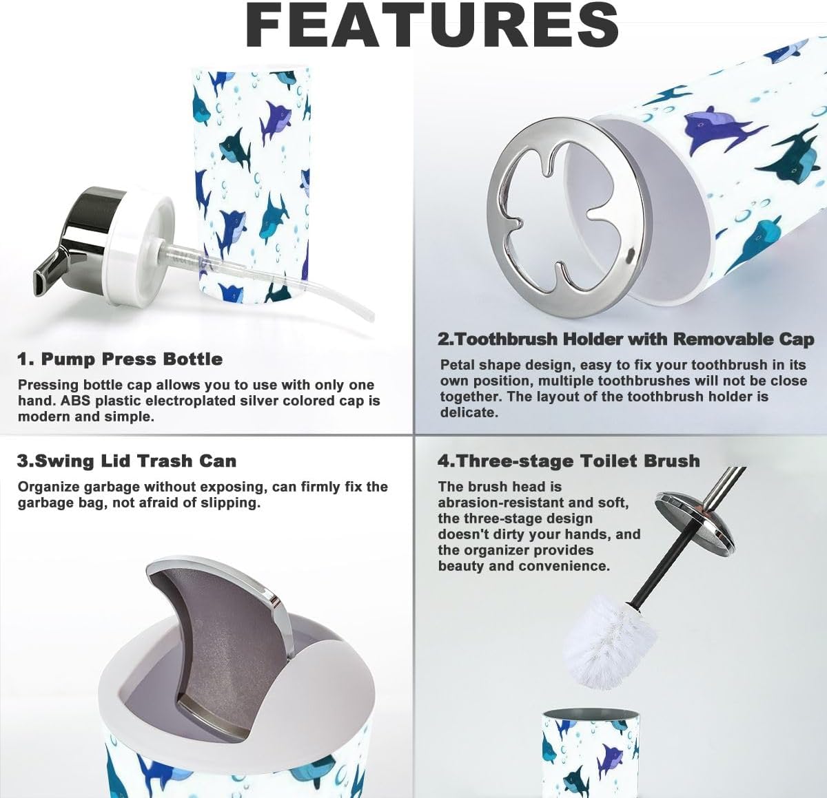 JBNJANKDAVSix-Piece Cartoon Shark Design for Kids
