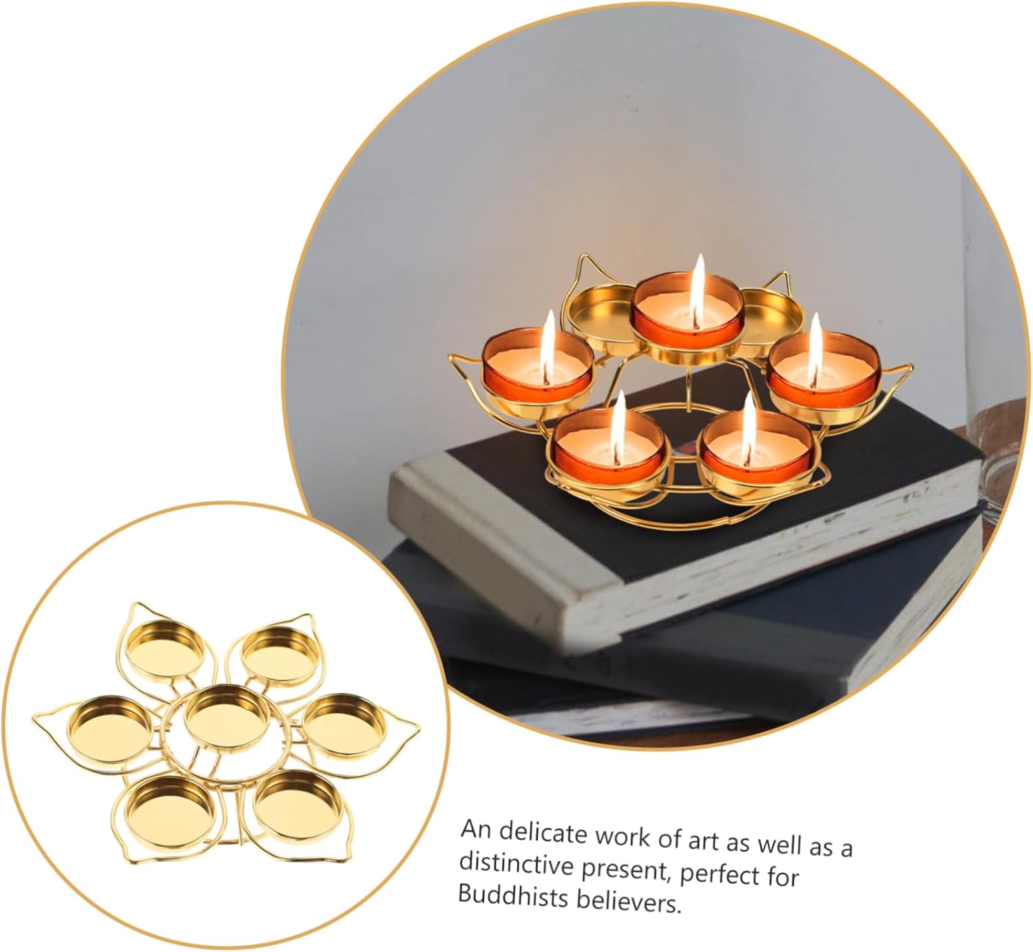 Modern Lotus Candle Holder for Home Religious Use