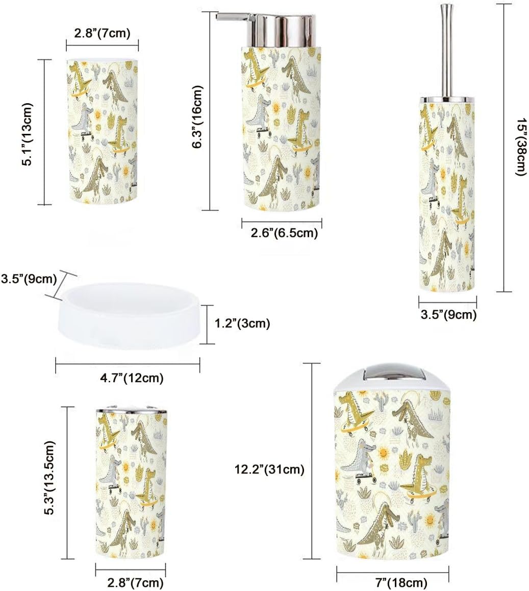 6-Piece Bathroom Accessories Set for Modern Bathrooms