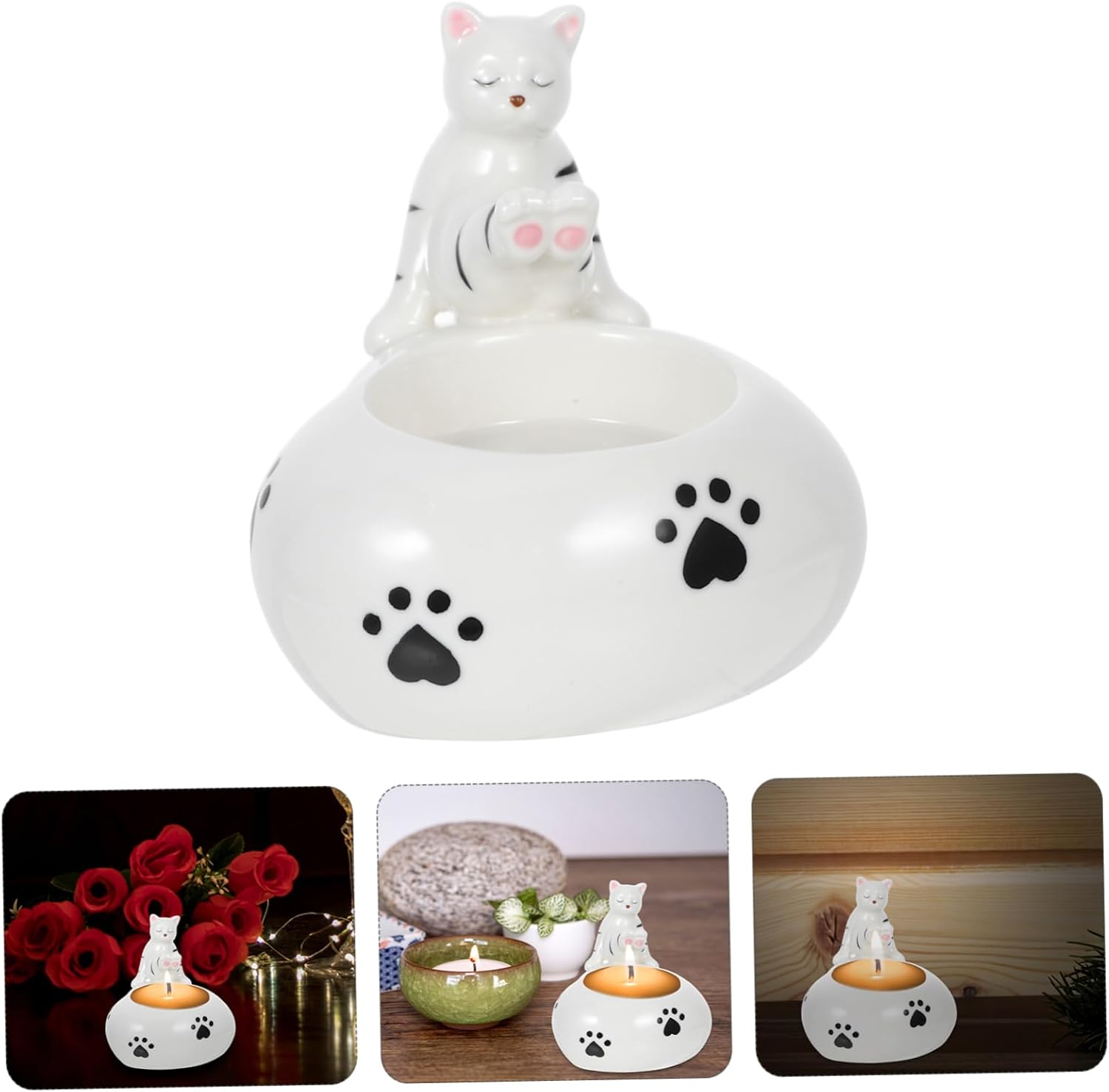 Elegant Cat Candle Holder
