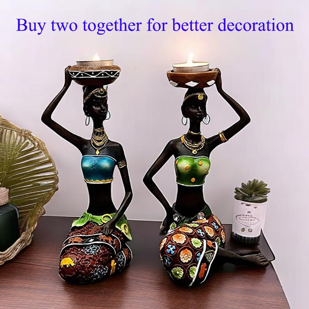 Radiant Candlestick Holder - African Black and White Design
