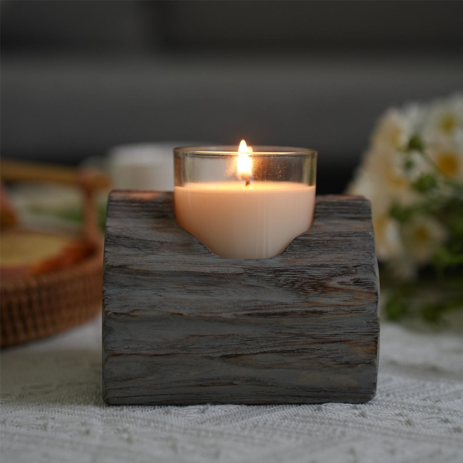 Strawberry Fairy Compact Rustic Candle Holder