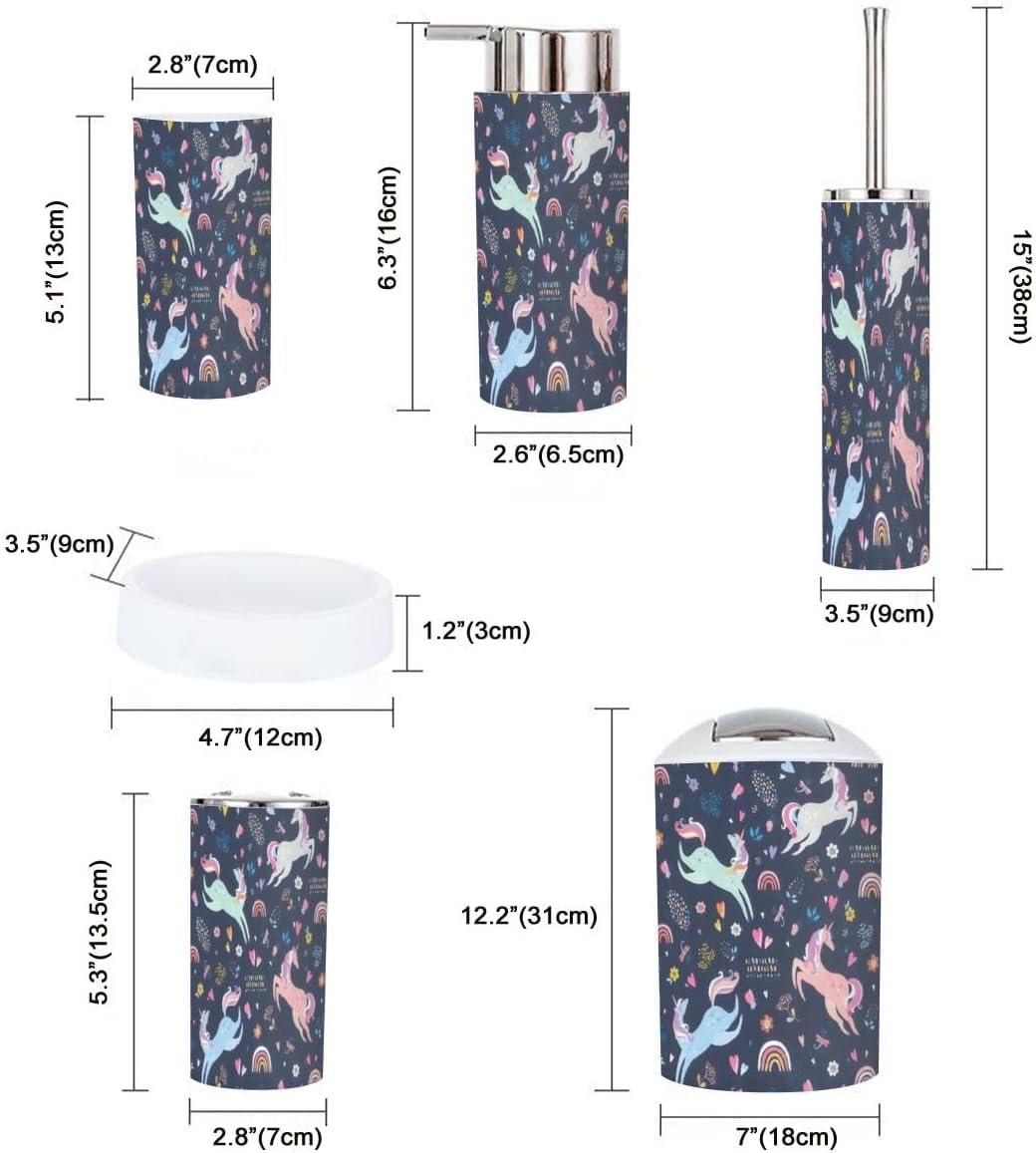 6-Piece Safe Functional Bathroom Accessory Set