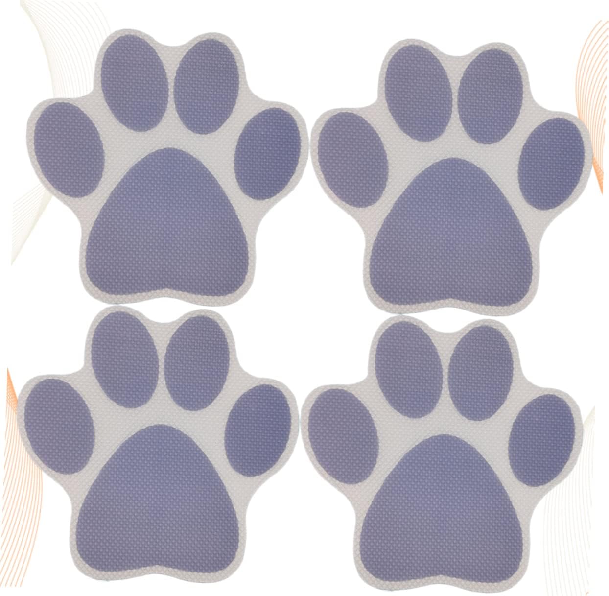 4-Piece Cartoon Dog Footprint Slip Stickers