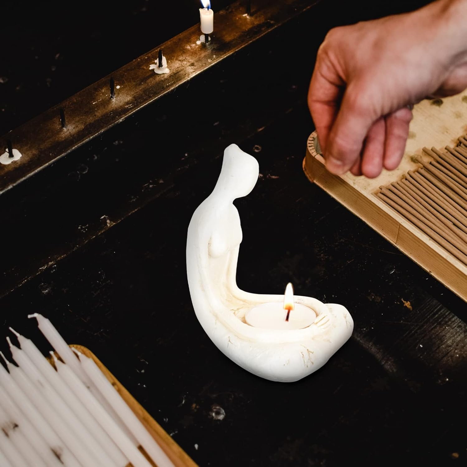 OSALADI Resin Candlestick Holder