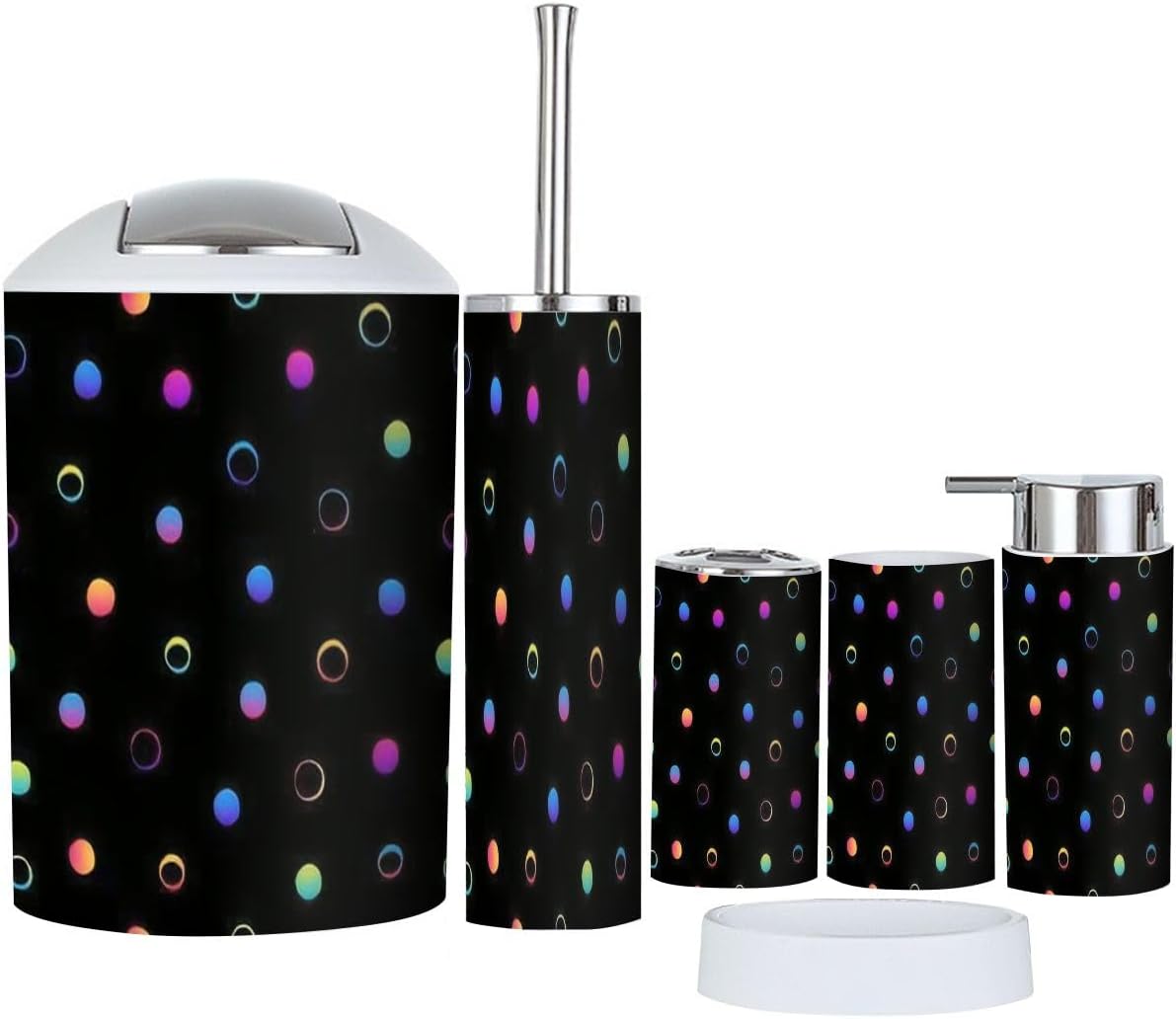 6-Piece Modern Bath Essential Set for Durable Organizations