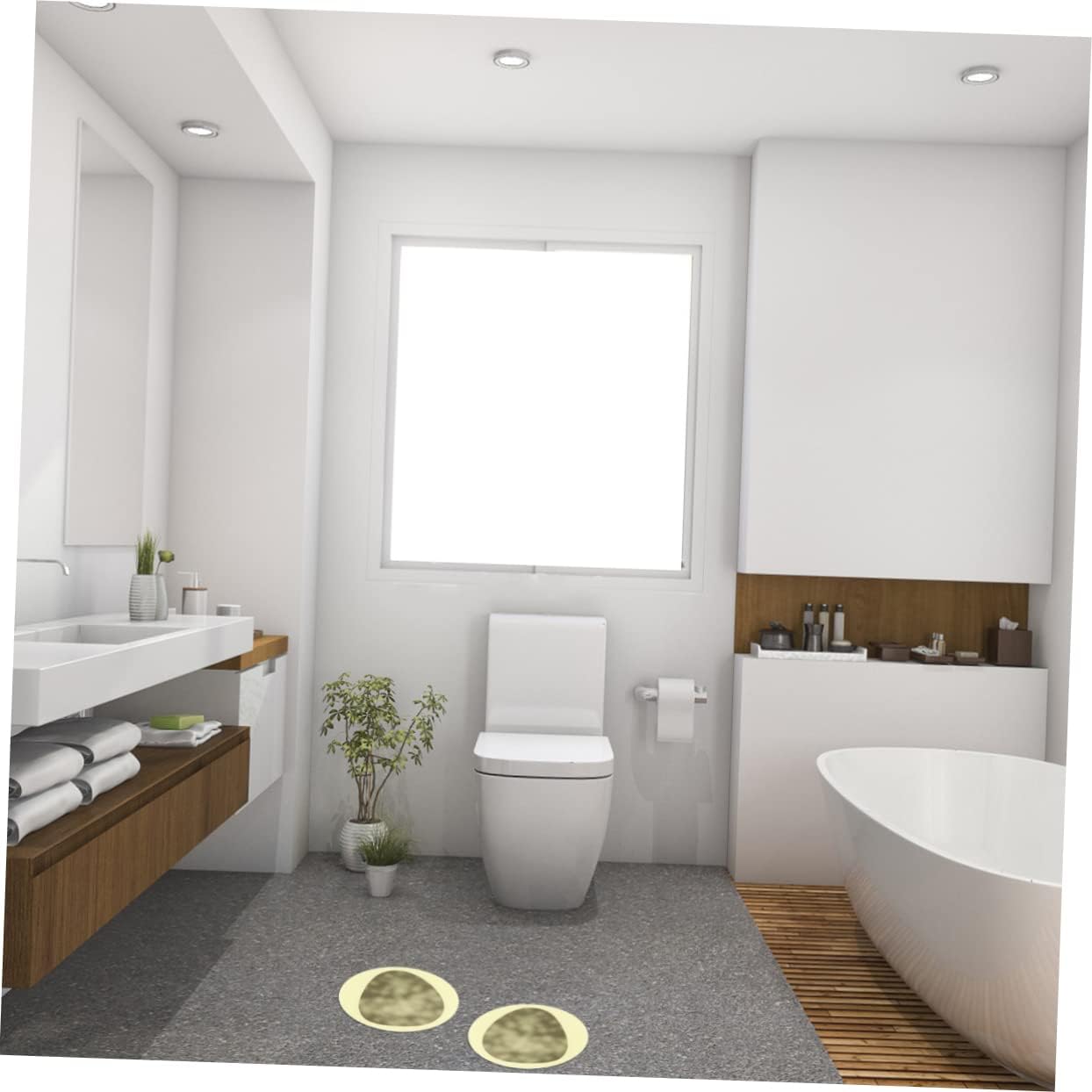 4 Non-Slip Bathtub Stickers Self-Adhesive Safety Solution for Bathroom Use