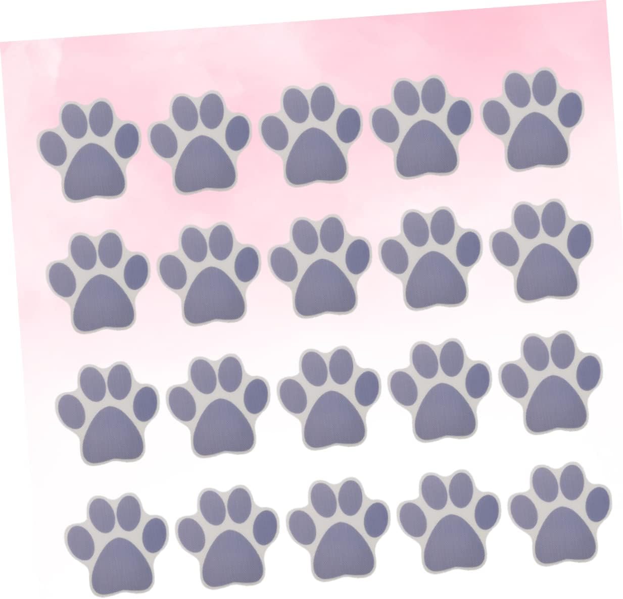 ABOOFAN 20PCS Cartoon Dog Footprint Stickers for Bathtub