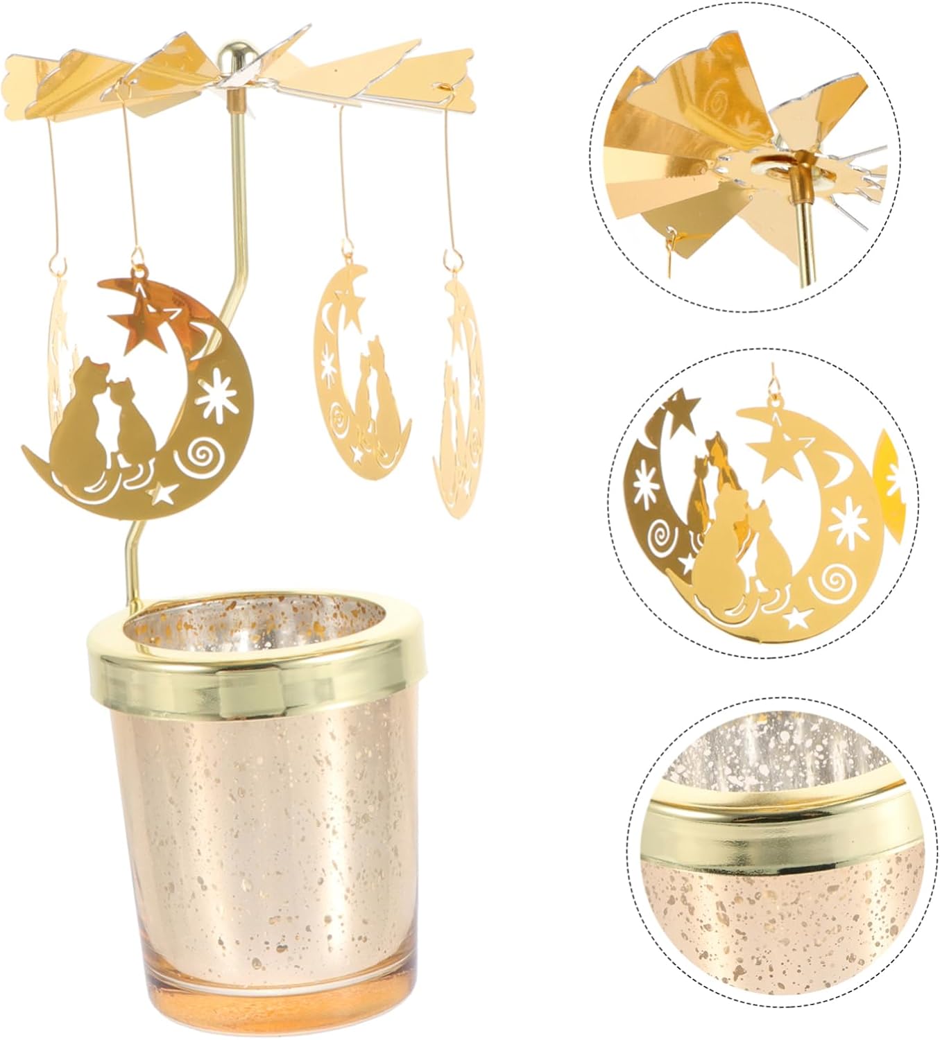 Elegant rotating candle holder for parties