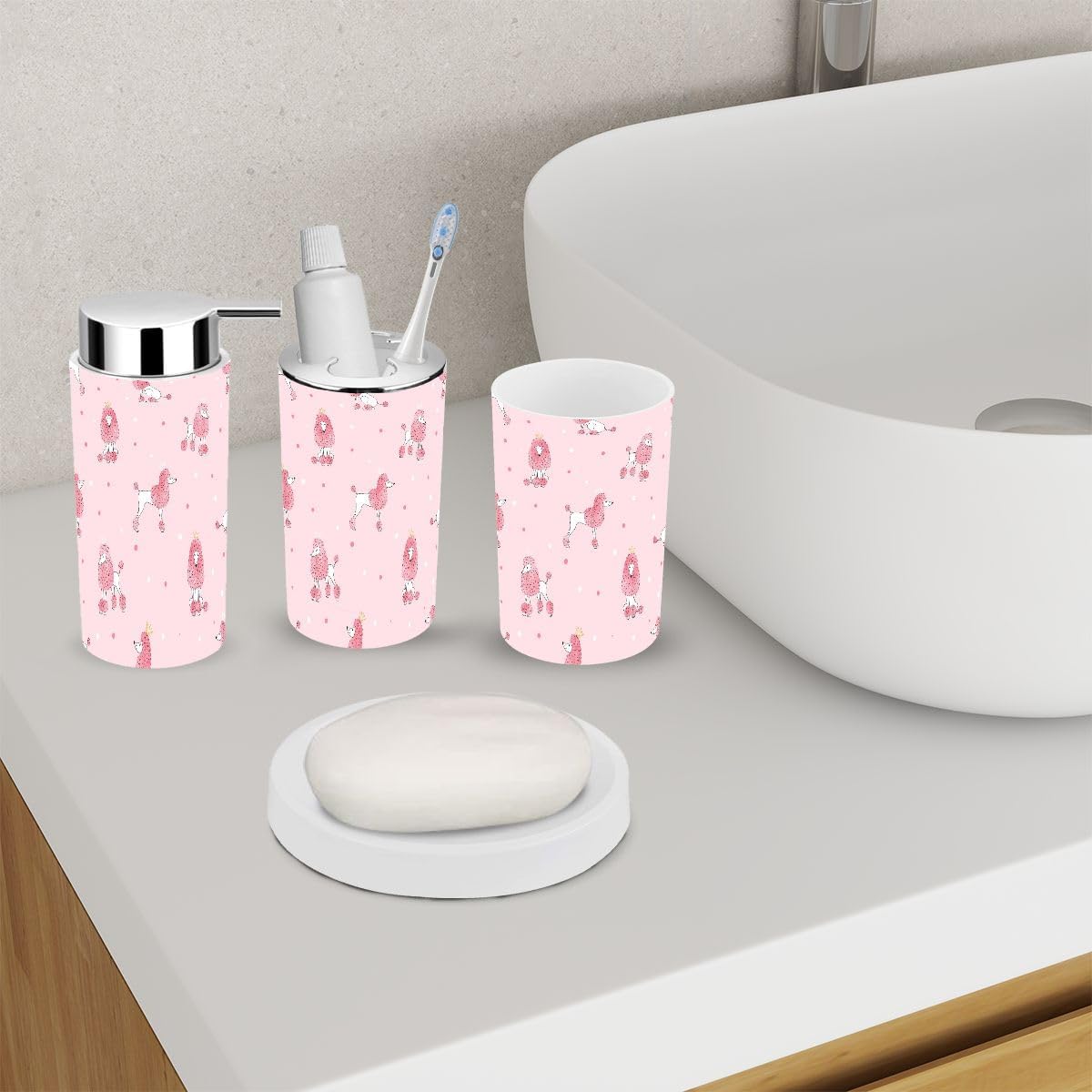 6-Piece Bathroom Accessory Set for Kids and Adults